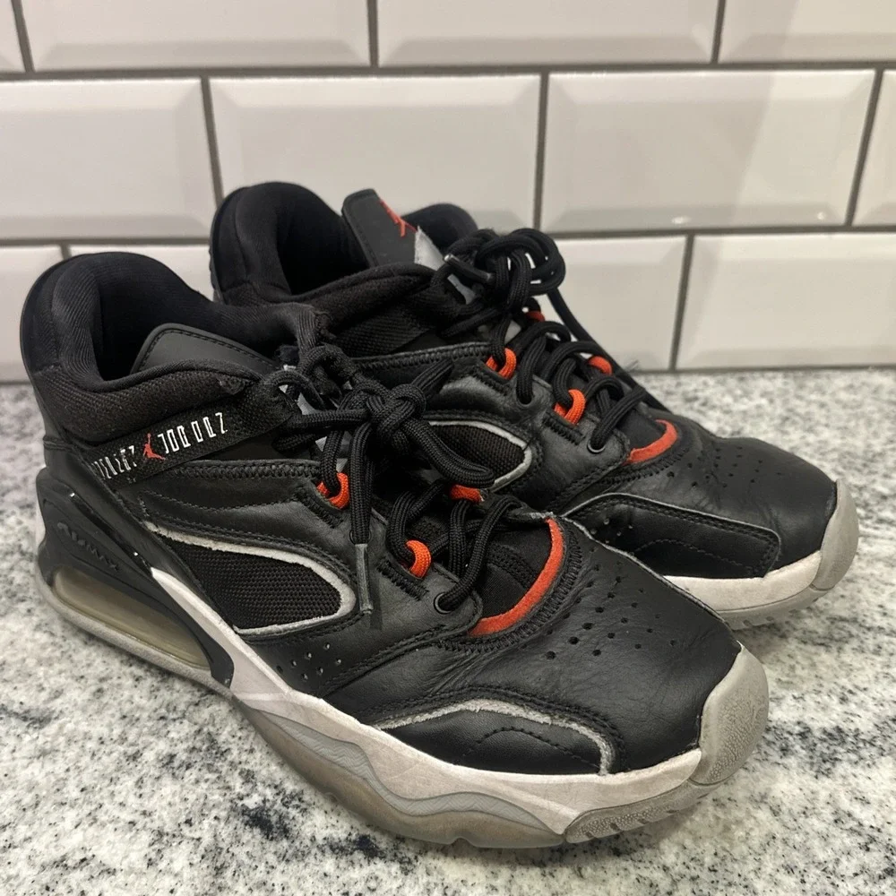 Jordan Air Point Lane Black Cement 2021 Men's 8 Red Basketball Tennis Shoes Used